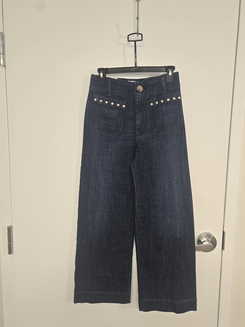 Anthro Maeve Cropped Colette Metal Stud Detailing NWT - Picture 7 of 12